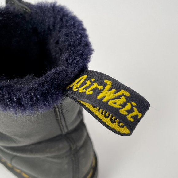 Dr. Martens 1460 Serena Women's Faux Fur Lined Lace Up Boots, Black, Size 6 - Picture 7 of 9